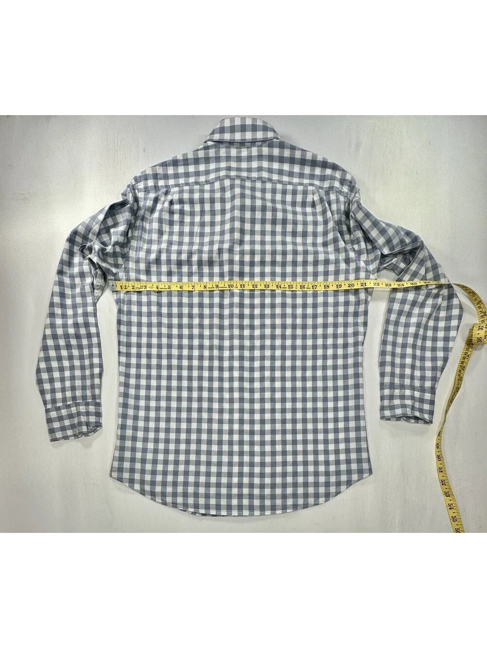 J Crew Classic Flex Washed Check Button Up Shirt Gray Mens M